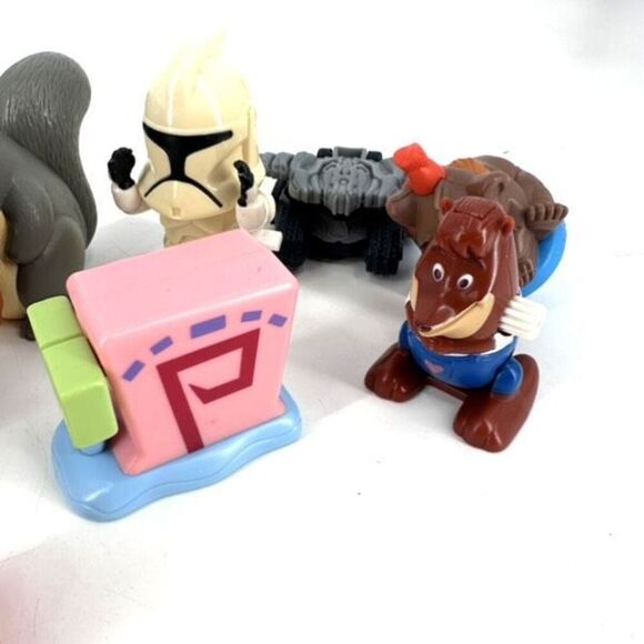 McDonald’s Burger King Wendy’s Kids Meal Toy Figurine Lot Mole Rat Snail Squirre - Picture 3 of 12